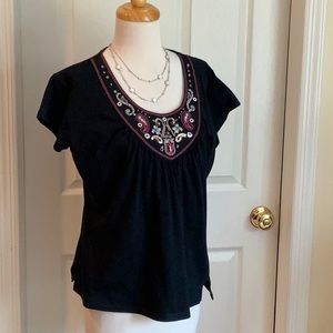 ‘Chic Embroidered & embellished top by CONTACT